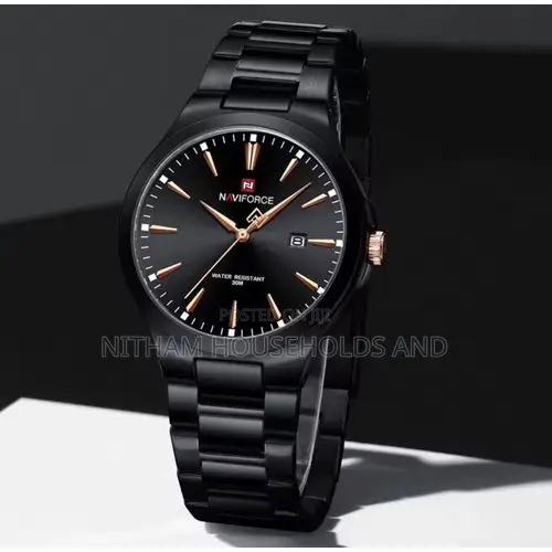Naviforce Nf9214 Silver Strap Dual Dial Watch for Men