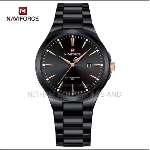 Naviforce Nf9214 Silver Strap Dual Dial Watch for Men