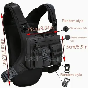 *Chest Rig Bag Multifunction Zipper Chest Backpack