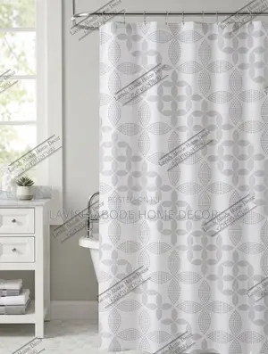 Waterproof Nordic PEVA Shower Curtain –Silver / Grey