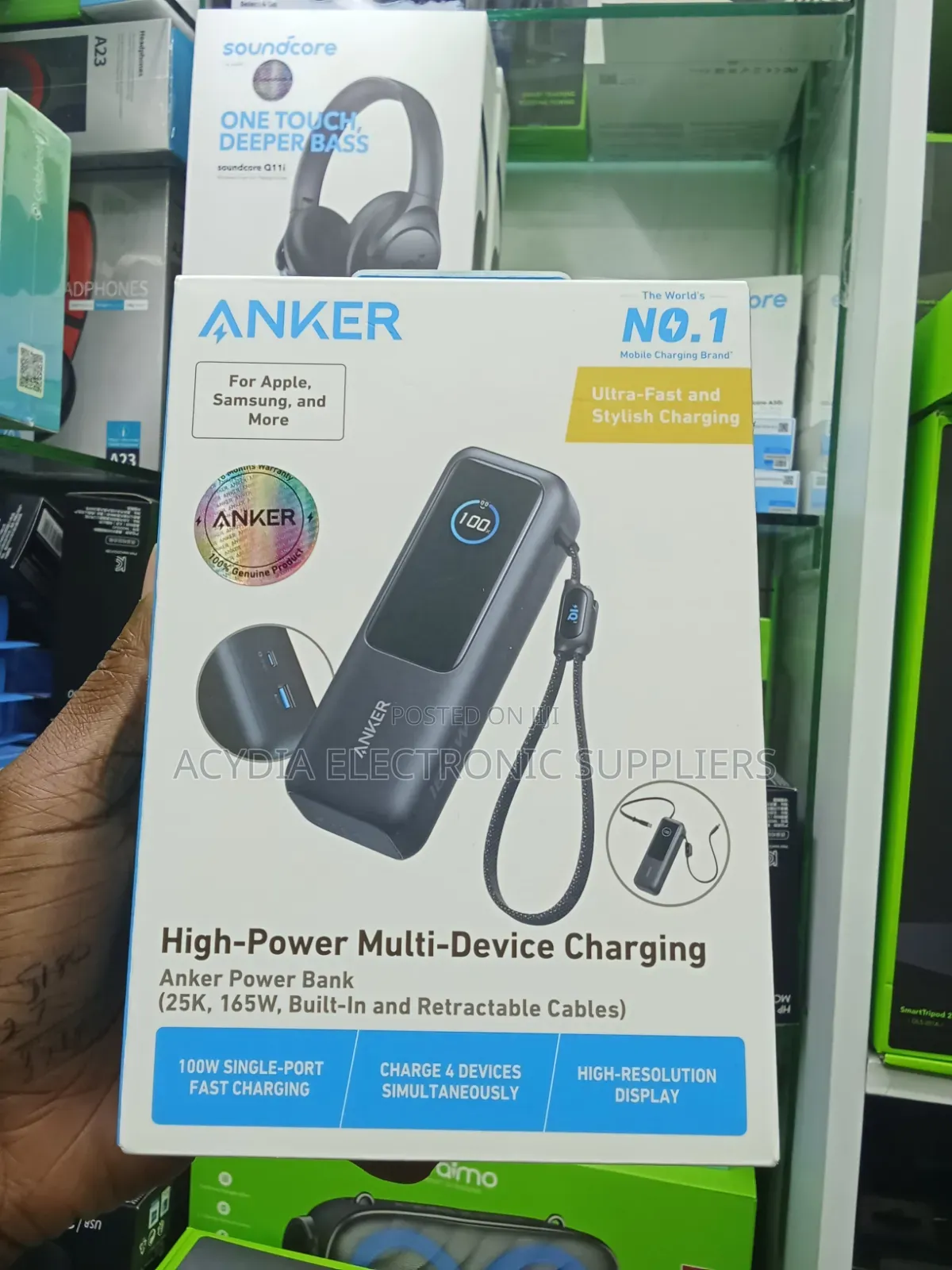 Anker High Power Multi Device Charging 165W, 25000mAh Power Bank