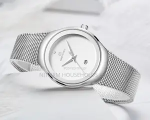 Naviforce Nf5004 Silver Stainless Steel Watch for Women