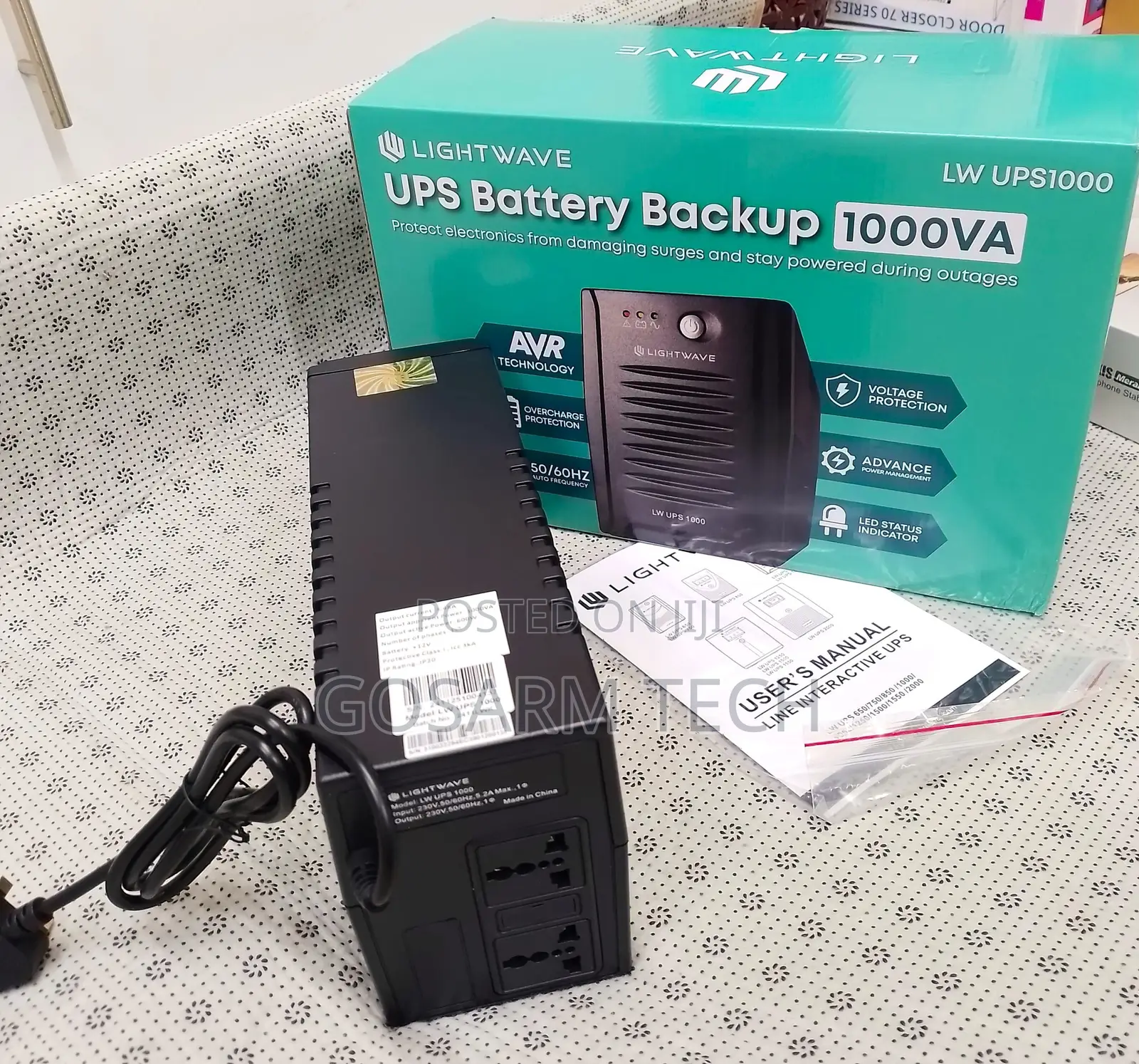 Lightwave 1000VA UPS – Strong Backup for Desktop and Router