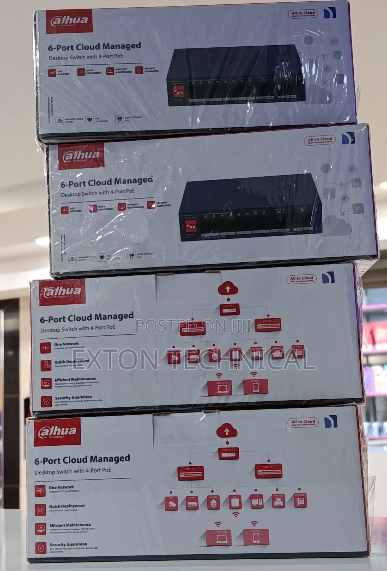 Desktop Switch With 4 Port POE