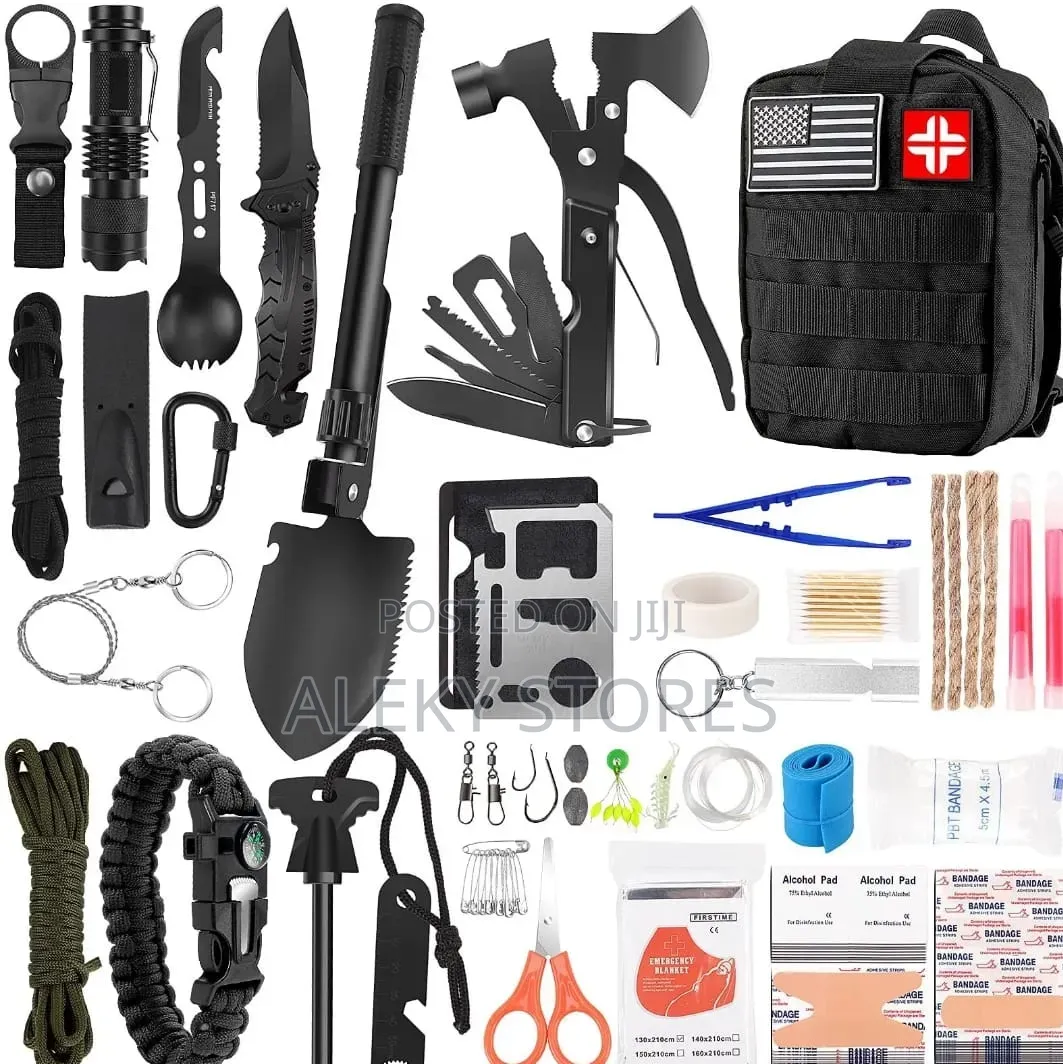 142 in 1 Hiking Emergency Survival Tool Travel Rescue Bag for Camping