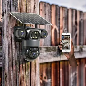 AI Human Motion Detection Ultra HD 4G PTZ Triple Lens Solar Camera