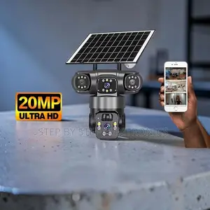 Night Vision LED 20MP Ultra HD 4G PTZ Triple Lens Solar Camera