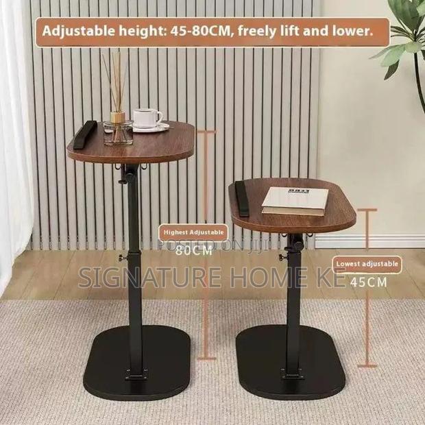 Adjustable C-Shaped Side Stool/Table - thumbnail 2