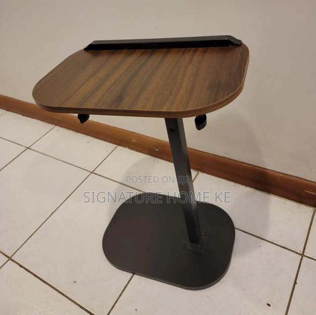 Adjustable C-Shaped Side Stool/Table - thumbnail 3