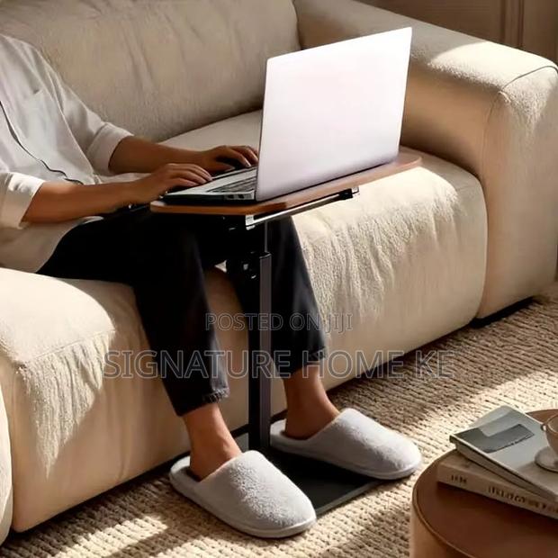 Adjustable C-Shaped Side Stool/Table - thumbnail 4