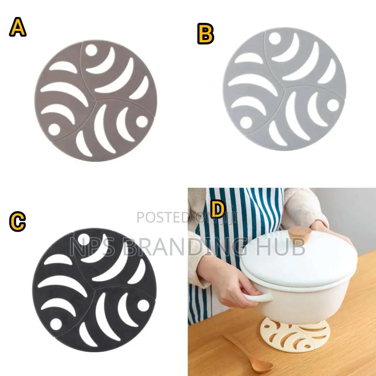Chic Nordic Silicone Coaster Mats Heat Insulated (Chu