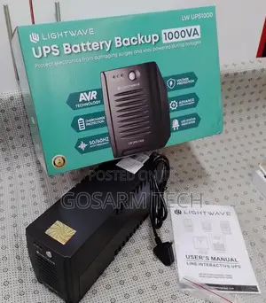 Lightwave 1000VA UPS With Overload Safety and Efficient Battery Backup