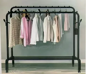 Double Rail Clothes Rack Stand 110 × 40 × 150 Cm(tet