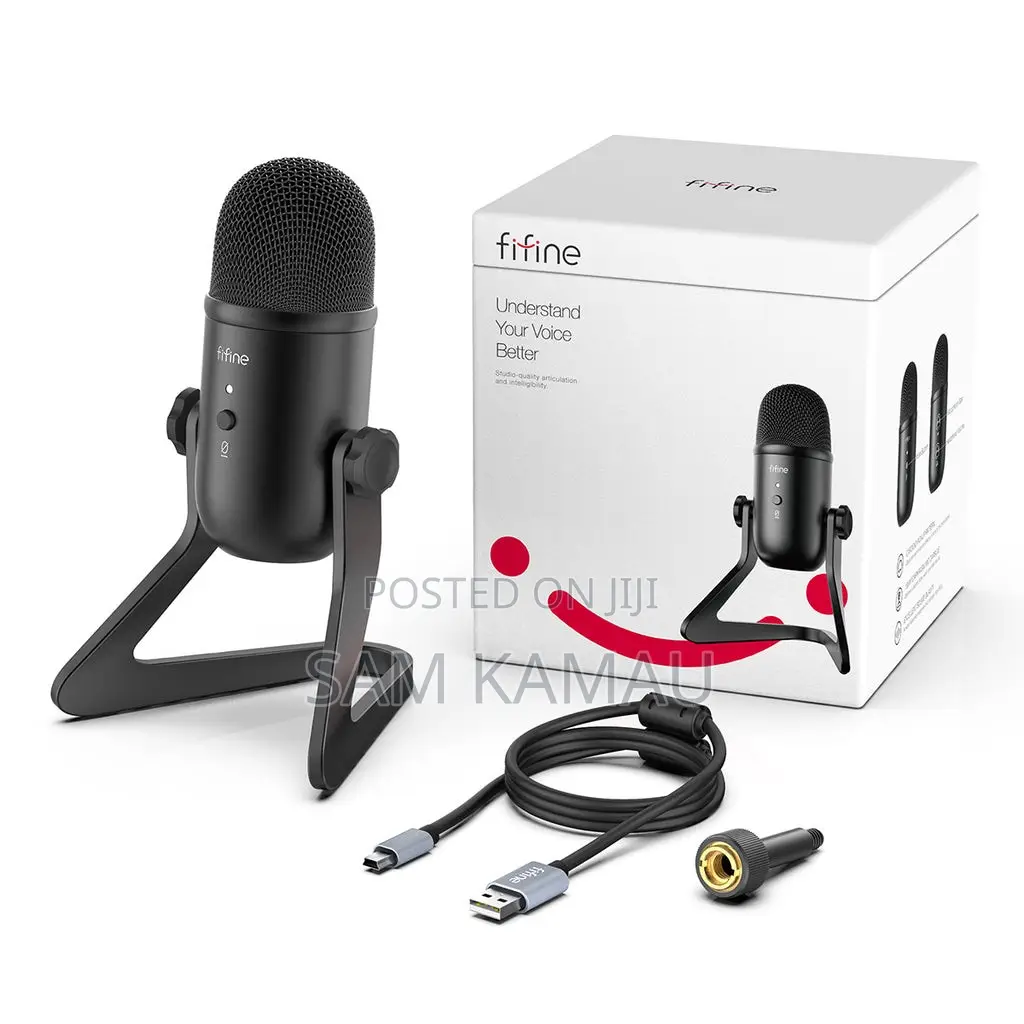 FIFINE USB Podcast/Gaming Microphone - PC, Mac, PS4