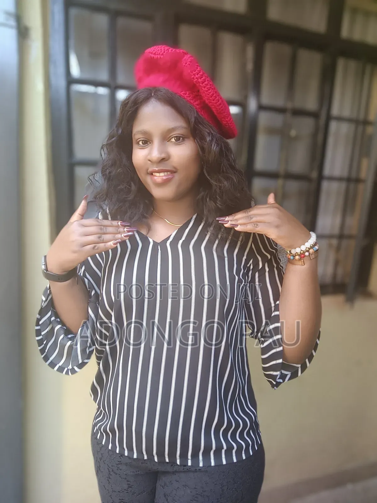 Baret Red Hat , Ruffle Hat