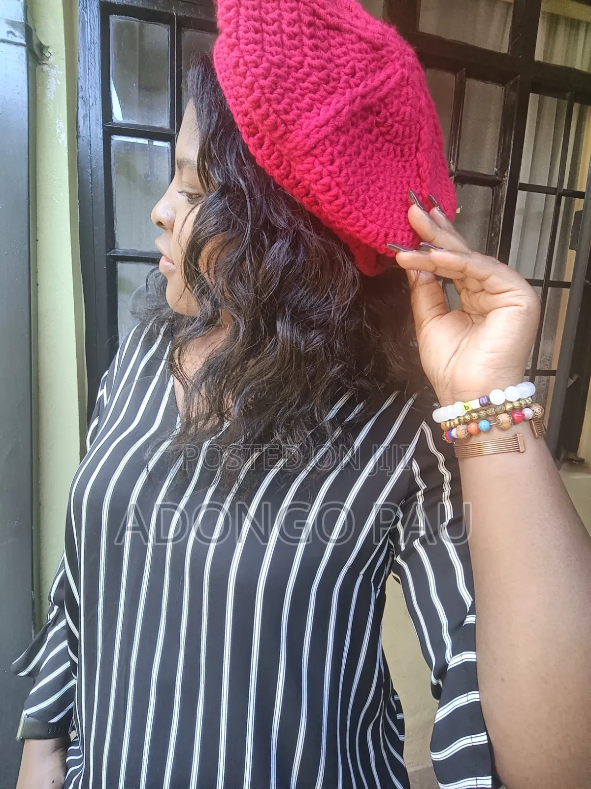 Baret Red Hat , Ruffle Hat