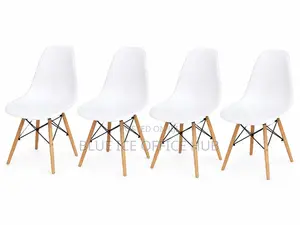 Modern White Dining Chair With Wooden Legs – Scandinavian Style