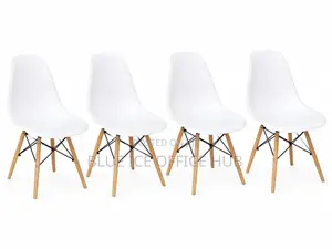 Modern White Dining Chair With Wooden Legs – Scandinavian Style