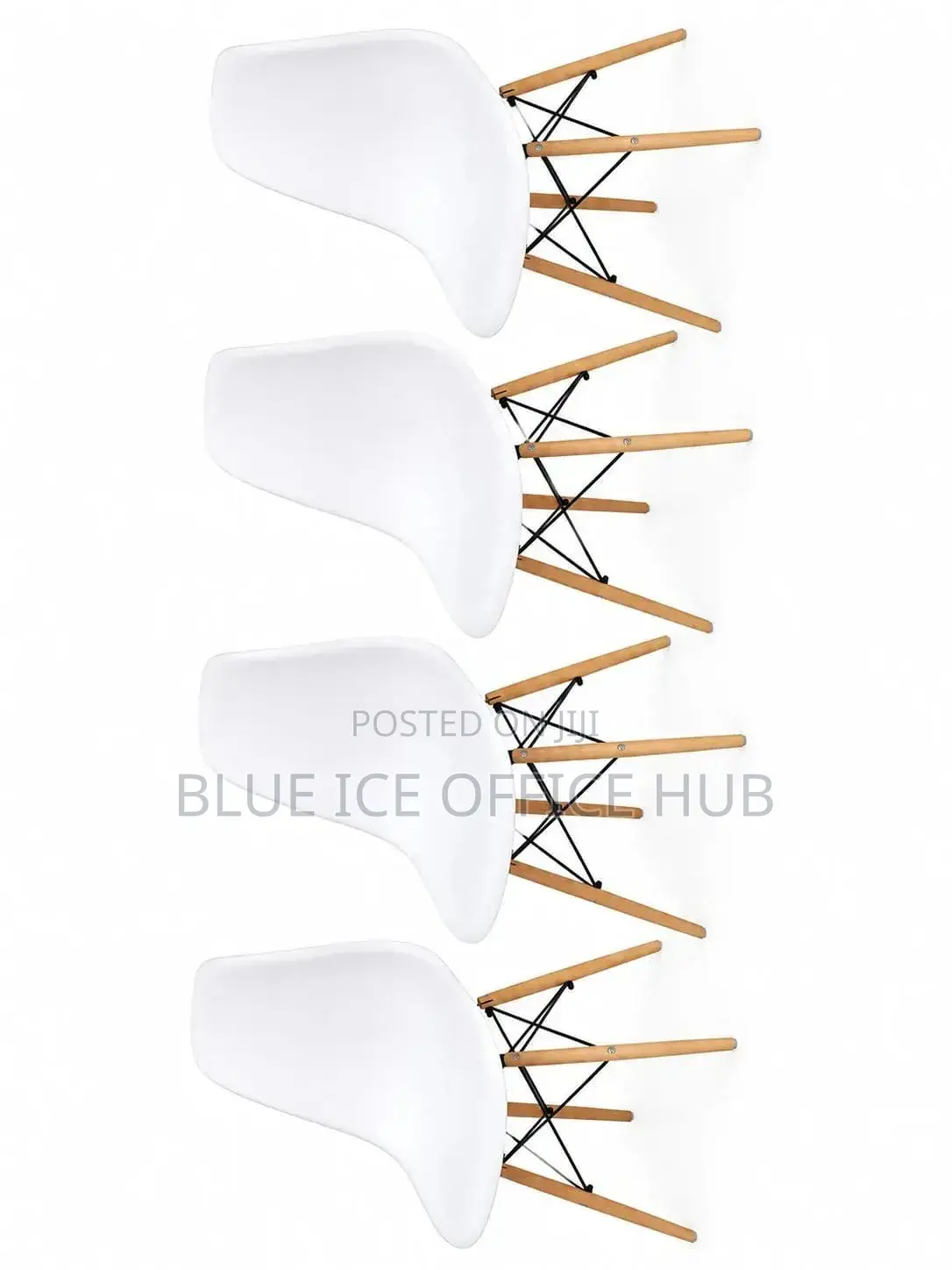 Modern White Dining Chair With Wooden Legs – Scandinavian Style