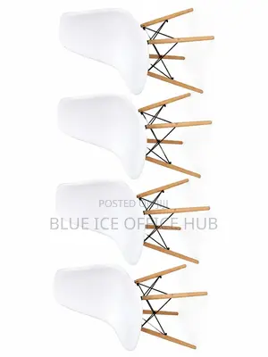 Modern White Dining Chair With Wooden Legs – Scandinavian Style