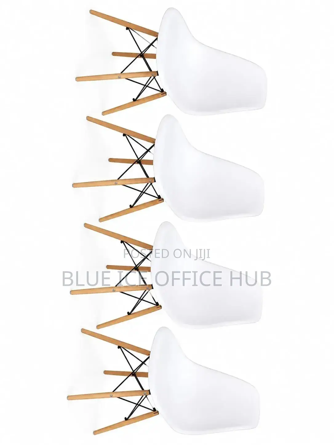 Modern White Dining Chair With Wooden Legs – Scandinavian Style