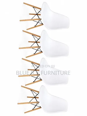 Modern White Dining Chair With Wooden Legs – Scandinavian Style