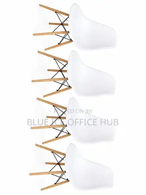 Modern White Dining Chair With Wooden Legs – Scandinavian Style