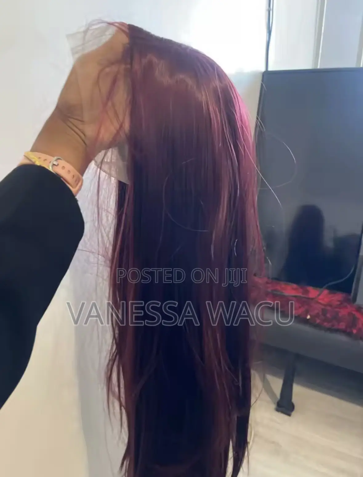 Red Glueless Synthetic Wig