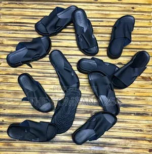 Quality Casual Leather Original Slip on Open Slide Shoes