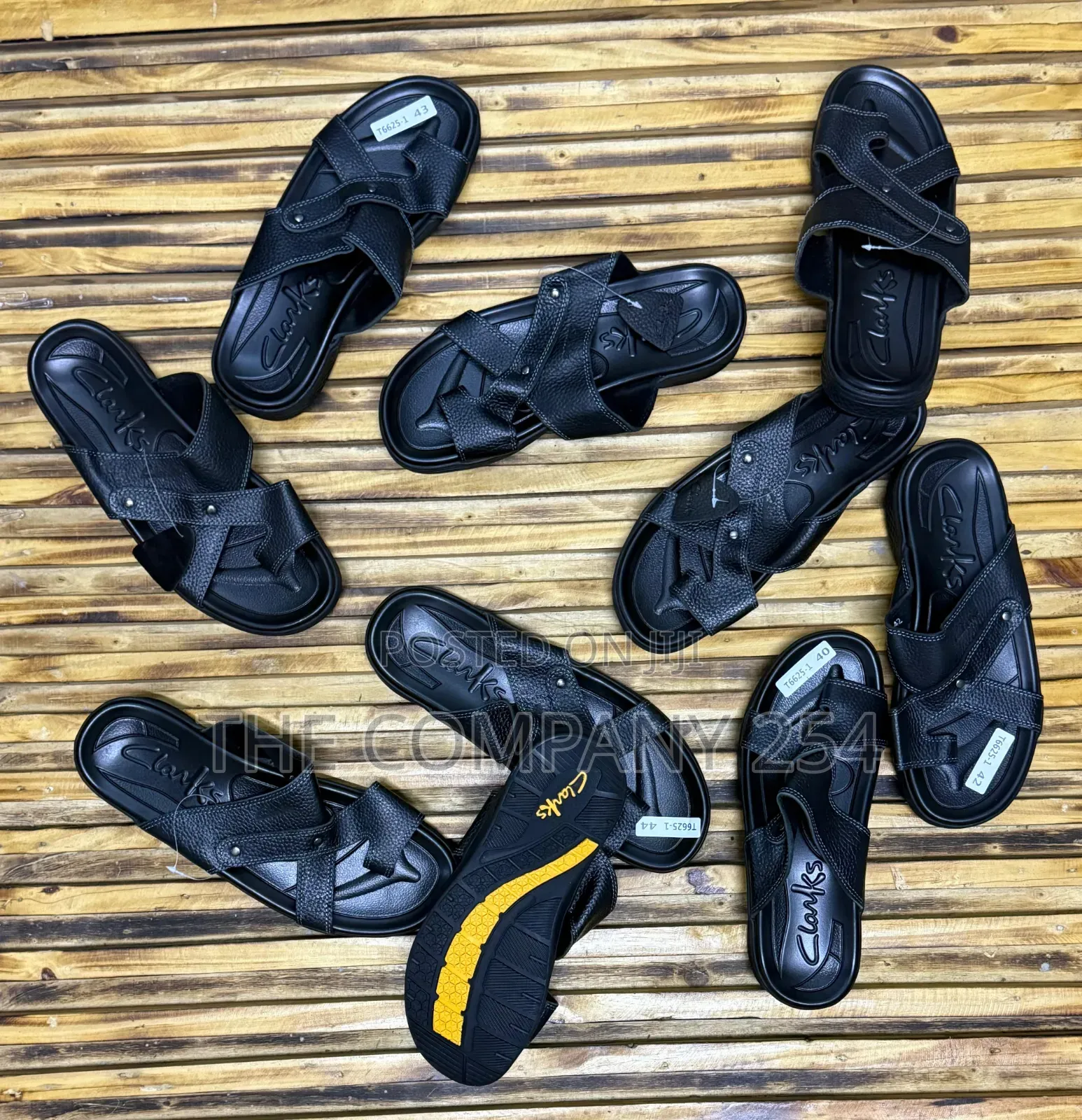 Quality Casual Leather Original Slip on Open Slide Shoes