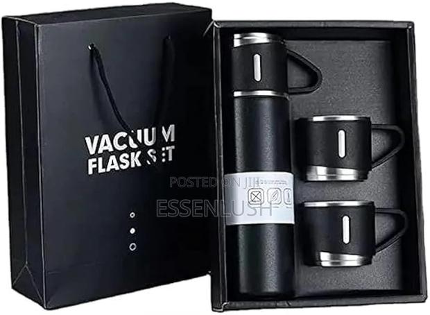Premium 500ml Vacuum Flask Gift Set (Includes 3 Cups) - thumbnail 2