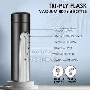 Premium 500ml Vacuum Flask Gift Set (Includes 3 Cups)
