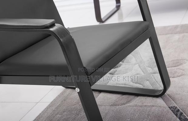 Office Sofa: 5-Seater Black Leather Set - thumbnail 10