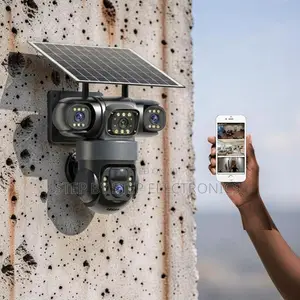 Dust Proof 20MP Ultra HD 4G PTZ Triple Lens Solar Camera