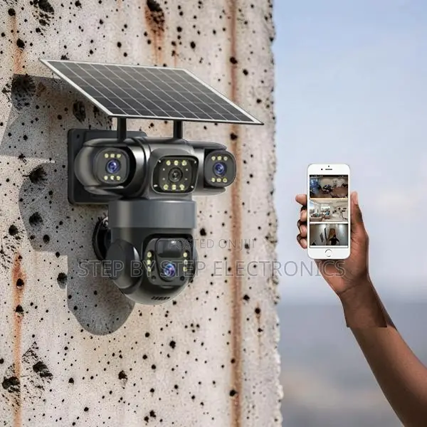 Dust Proof 20MP Ultra HD 4G PTZ Triple Lens Solar Camera