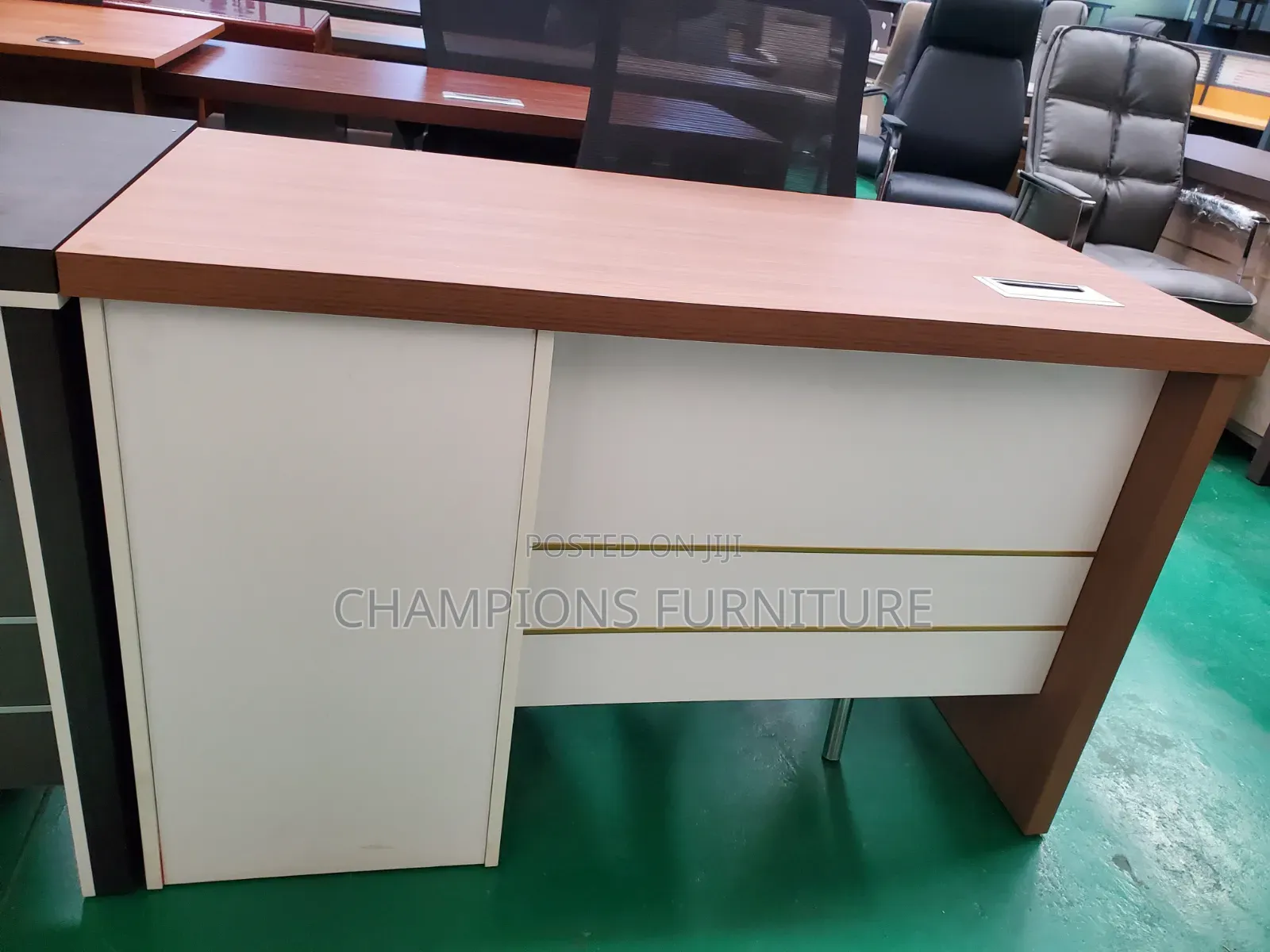 1.2M Teak Office Desk