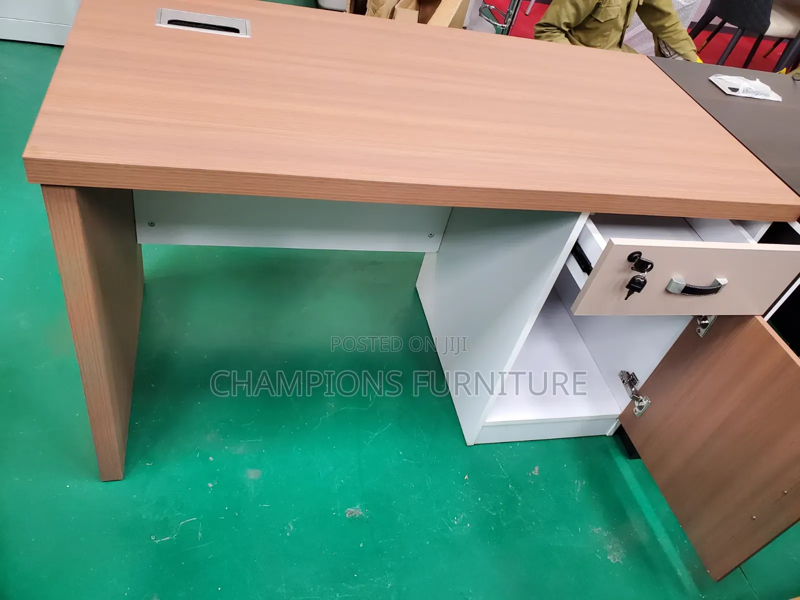 1.2M Teak Office Desk