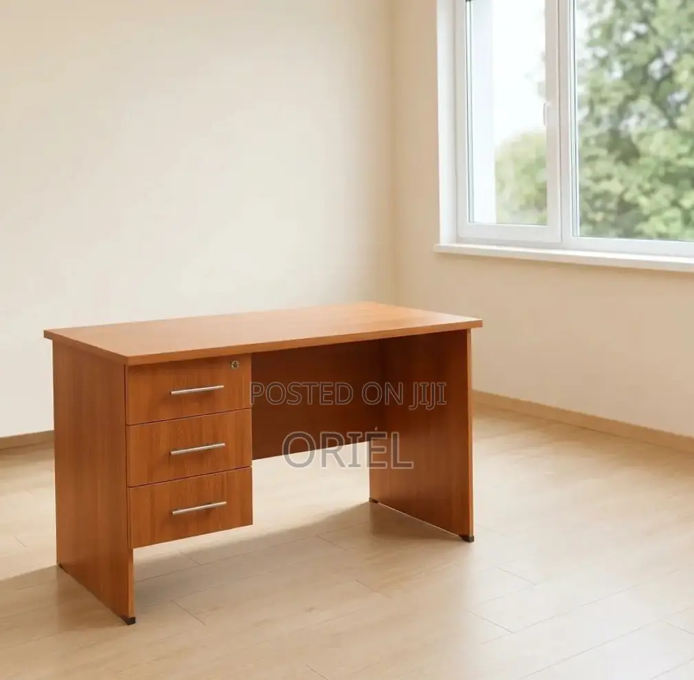 Office Desk : Wooden Study Desk With Drawers