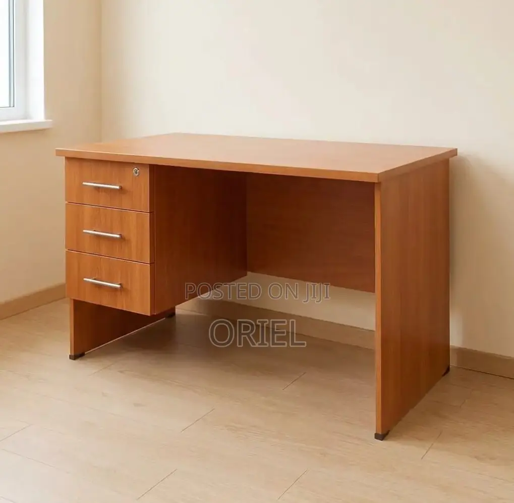 Office Desk : Wooden Study Desk With Drawers