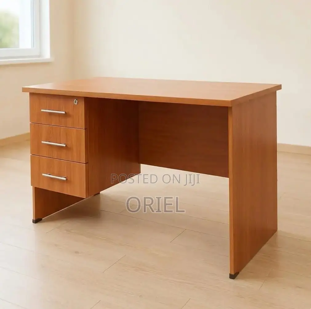 Office Desk : Wooden Study Desk With Drawers