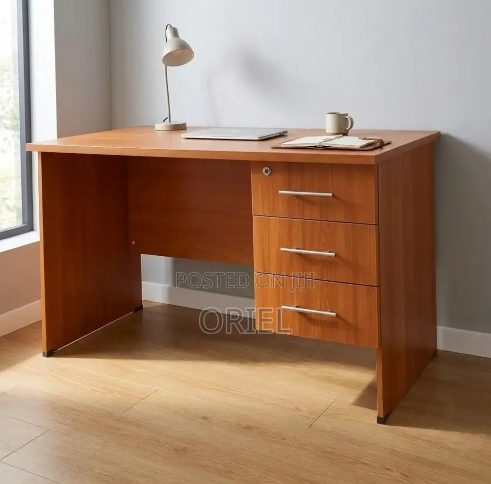Office Desk : Wooden Study Desk With Drawers