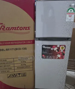 Ramtons 138L Double Door Direct Cool Refrigerator – Silver