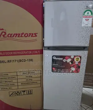 Ramtons 138L Double Door Direct Cool Refrigerator – Silver