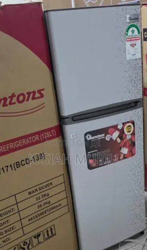 Ramtons 138L Double Door Fridge With Adjustable Glass Shelves