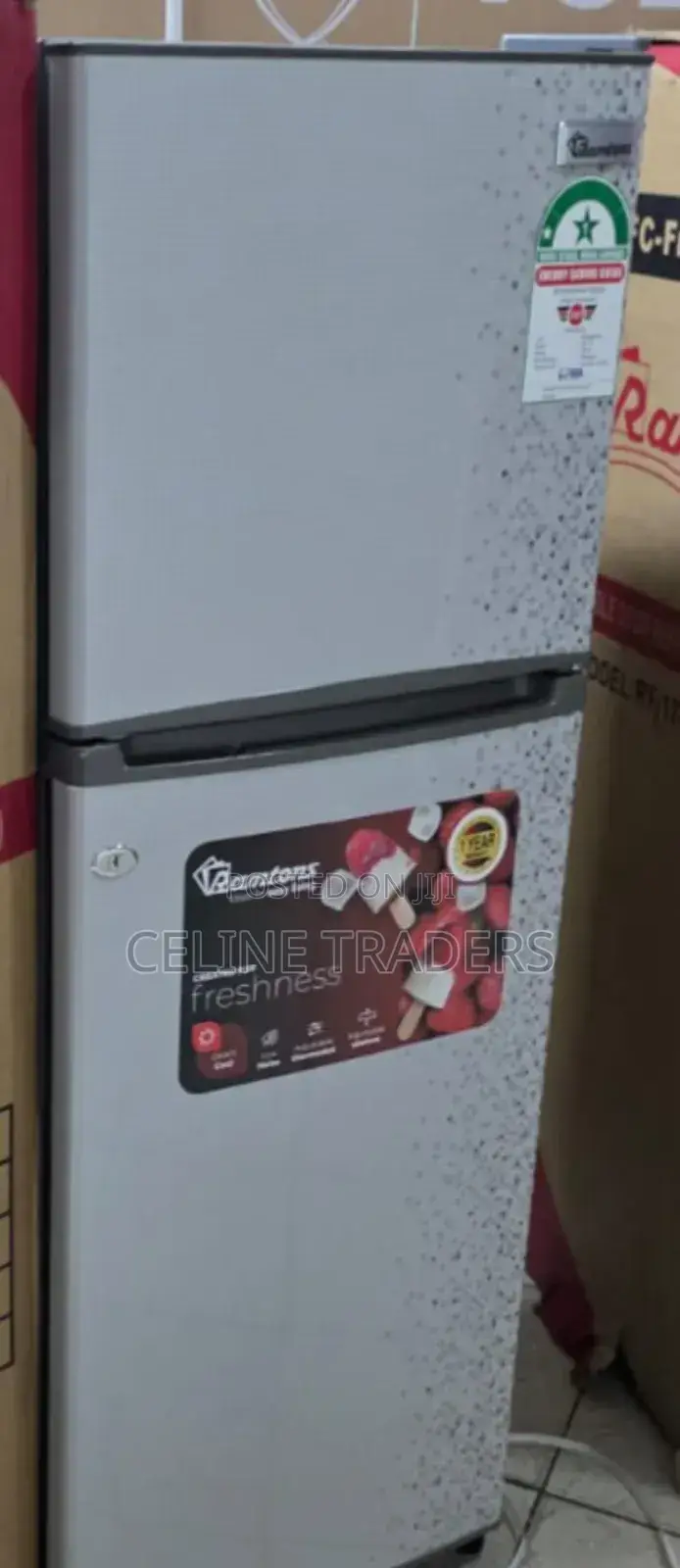 Ramtons 138L Double Door Fridge With Adjustable Glass Shelves