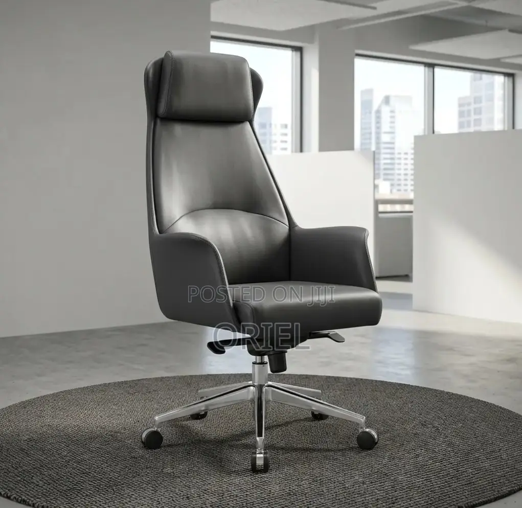 Office Chair : Executive Ergonomic Leather High Back Chair