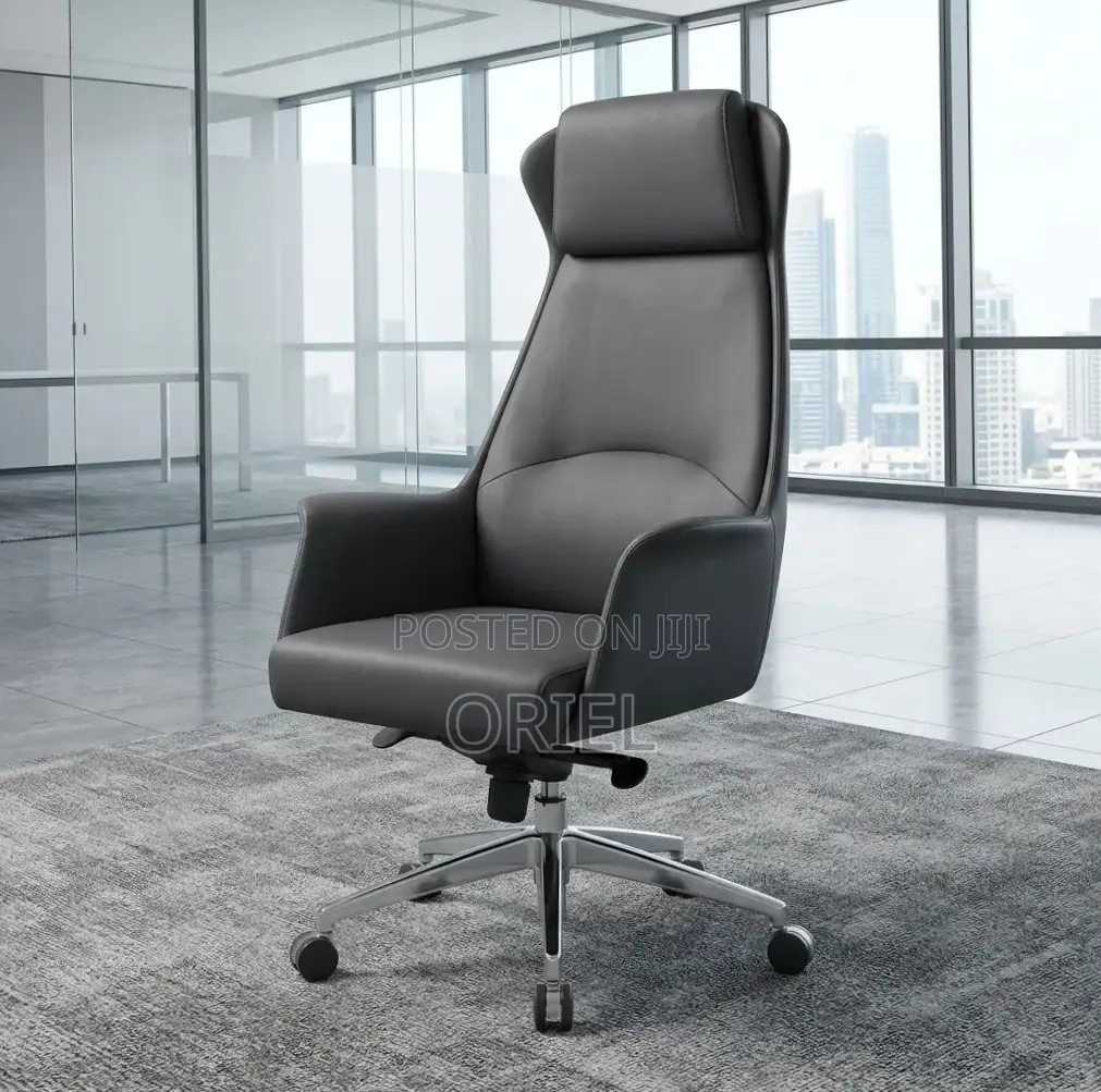 Office Chair : Executive Ergonomic Leather High Back Chair