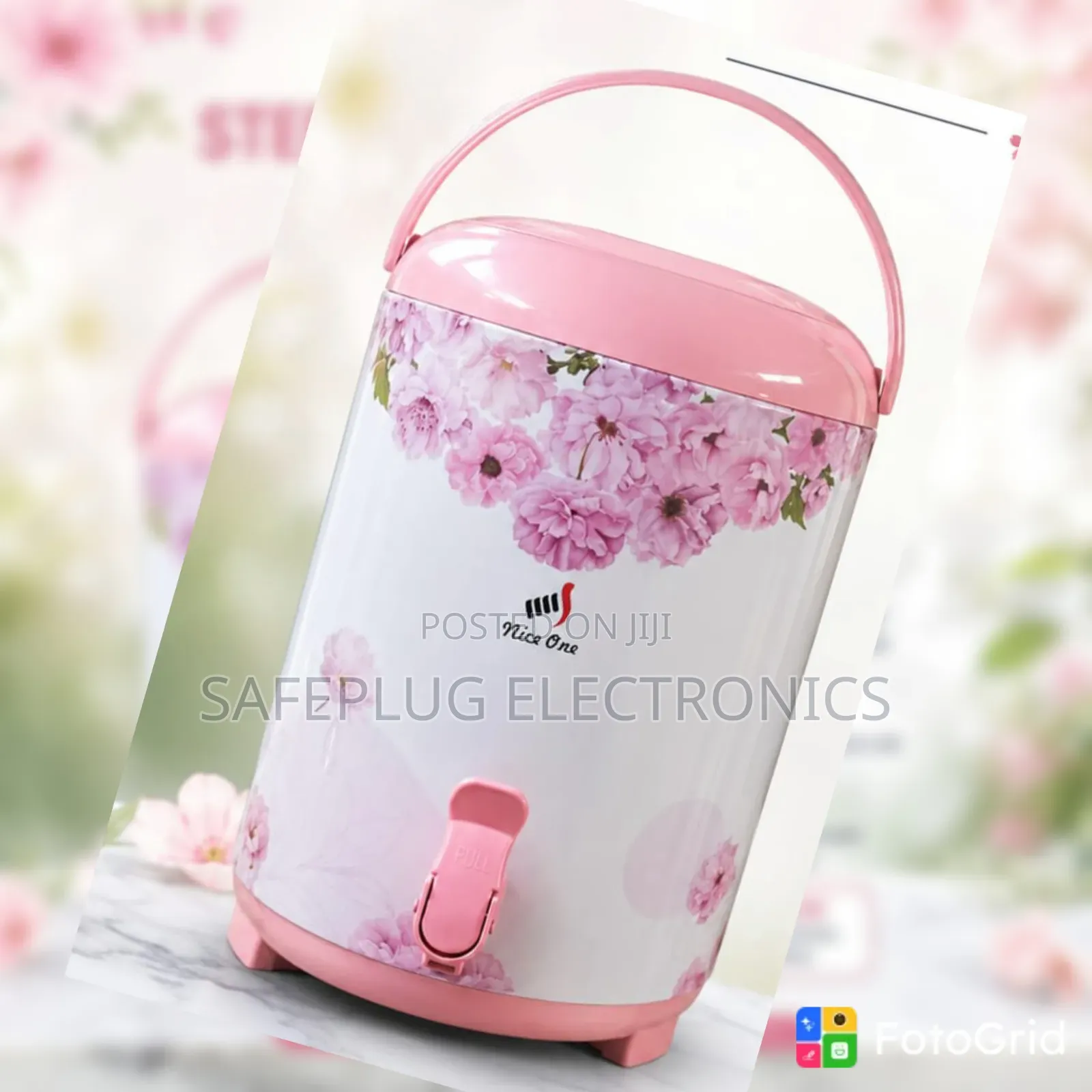 Nice One Steel Flower Tea Urn – 9.5L Single Tap Hot Beverage Dispenser