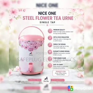 Nice One Steel Flower Tea Urn – 9.5L Single Tap Hot Beverage Dispenser