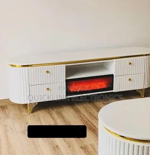 Executive Box TV Stand With Marble Top